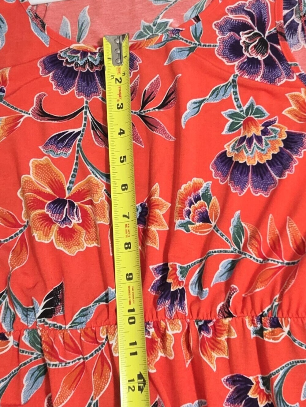 Lildy Sleeveless Coral Floral Maxi Dress, Floral, Flowy, Summer Vibes, Soft L-XL - Picture 10 of 10